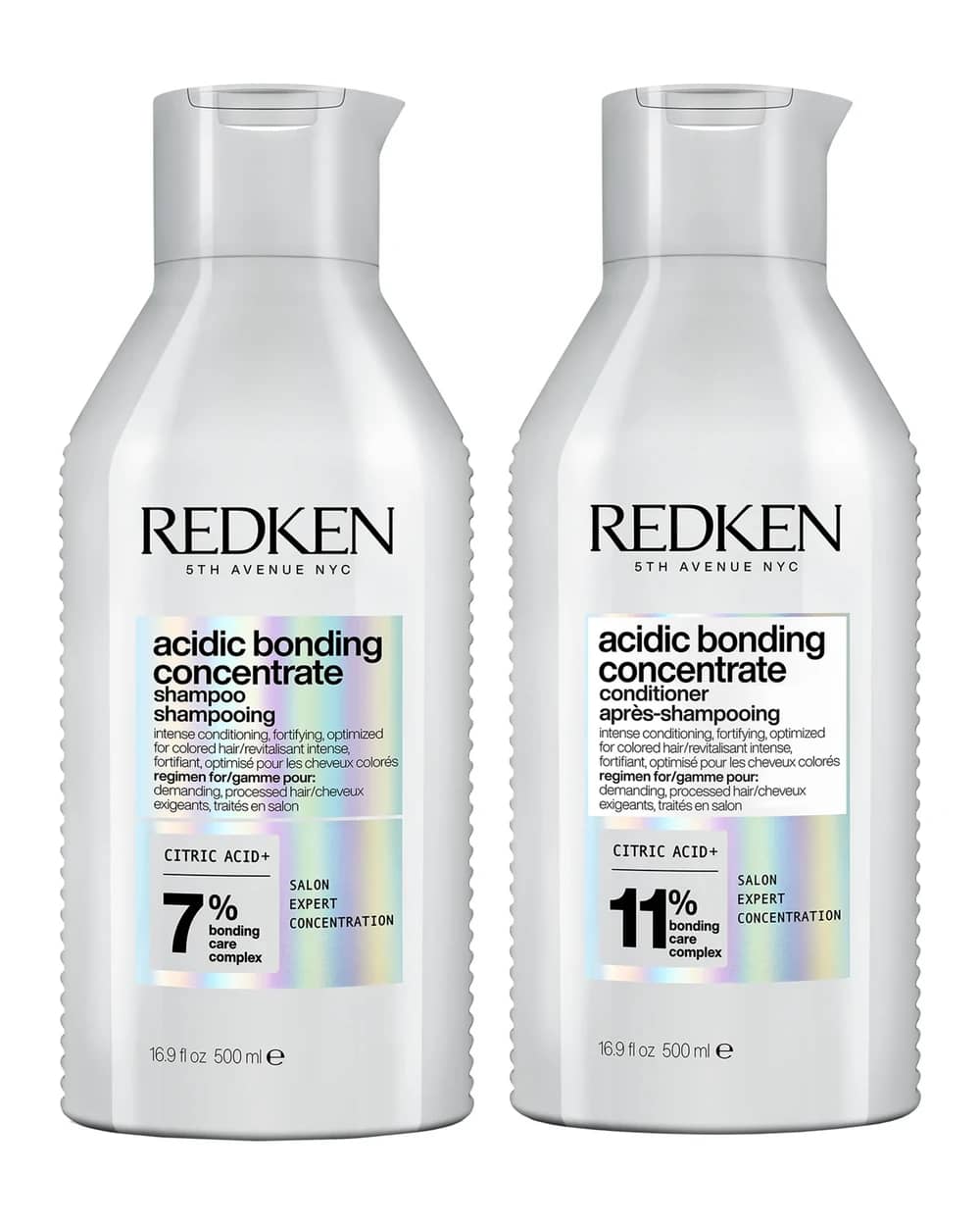 Redken Acidic Bonding Concentrate Shampoo and Conditioner 500ml Bond Repair Supersize Bundle
