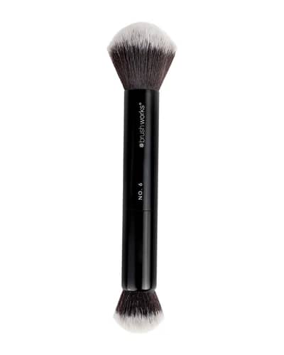 brushworks No. 6 Double Ended Powder and Buff Brush