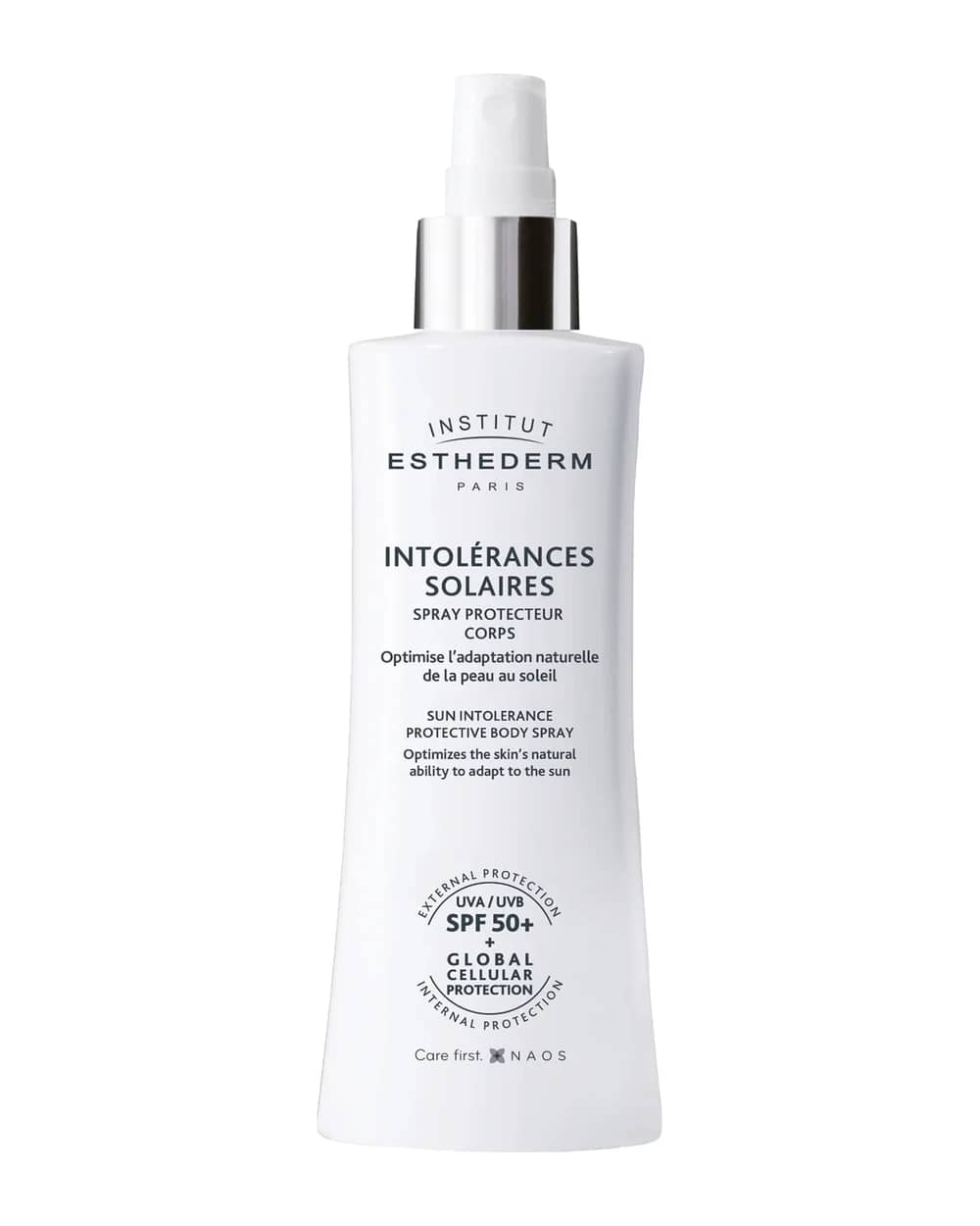 Institut Esthederm Sun Intolerance Crema Solare Protettiva Spray per il Corpo per Pelle Reattiva al Sole SPF 50+ 150 ml