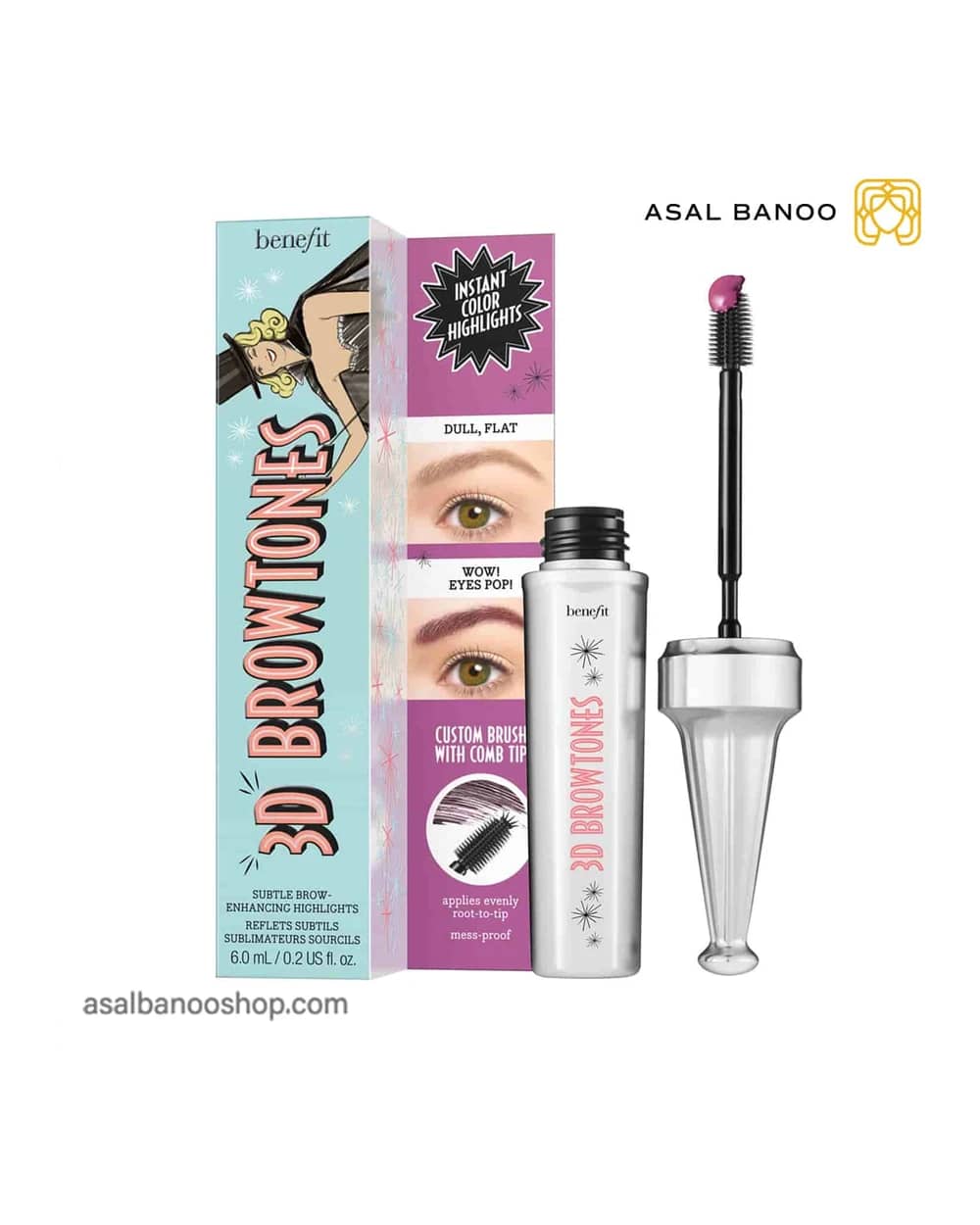 ریمل ابرو 3D Browtones بنفیت(جدا شده از پک)