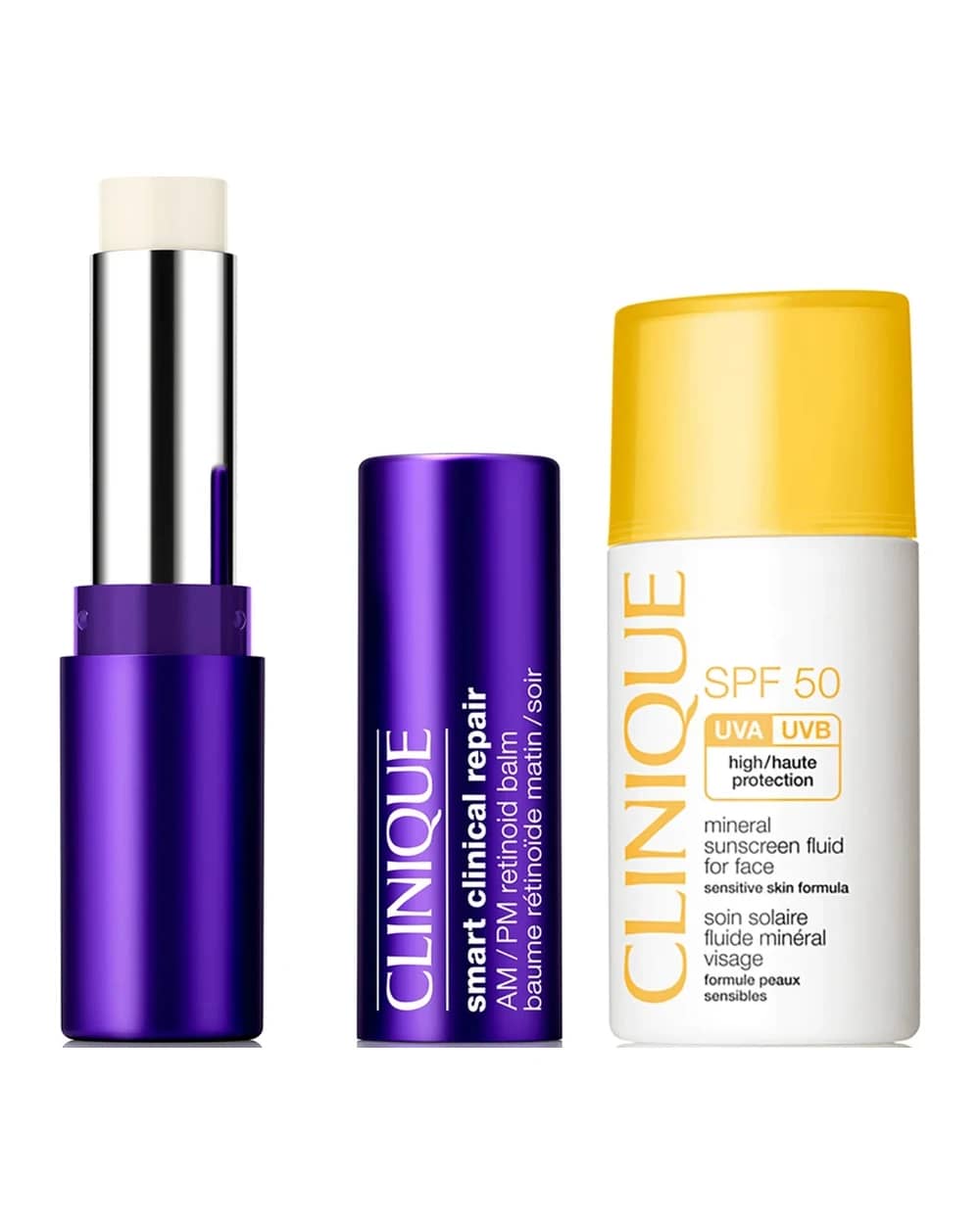 Clinique Smart Clinical Repair AM/PM Retinoid Balm and SPF 50 Mineral Fluid Duo