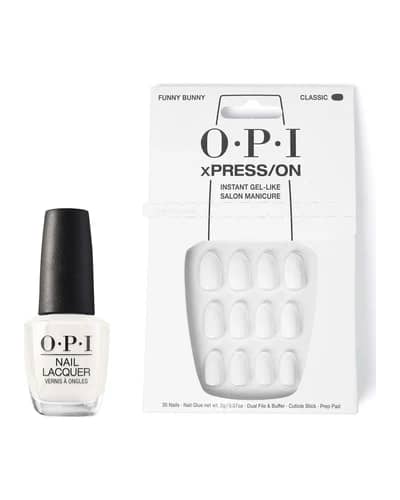 OPI xPRESS/ON Funny Bunny EXCLUSIVE and Funny Bunny Nail Polish Bundle