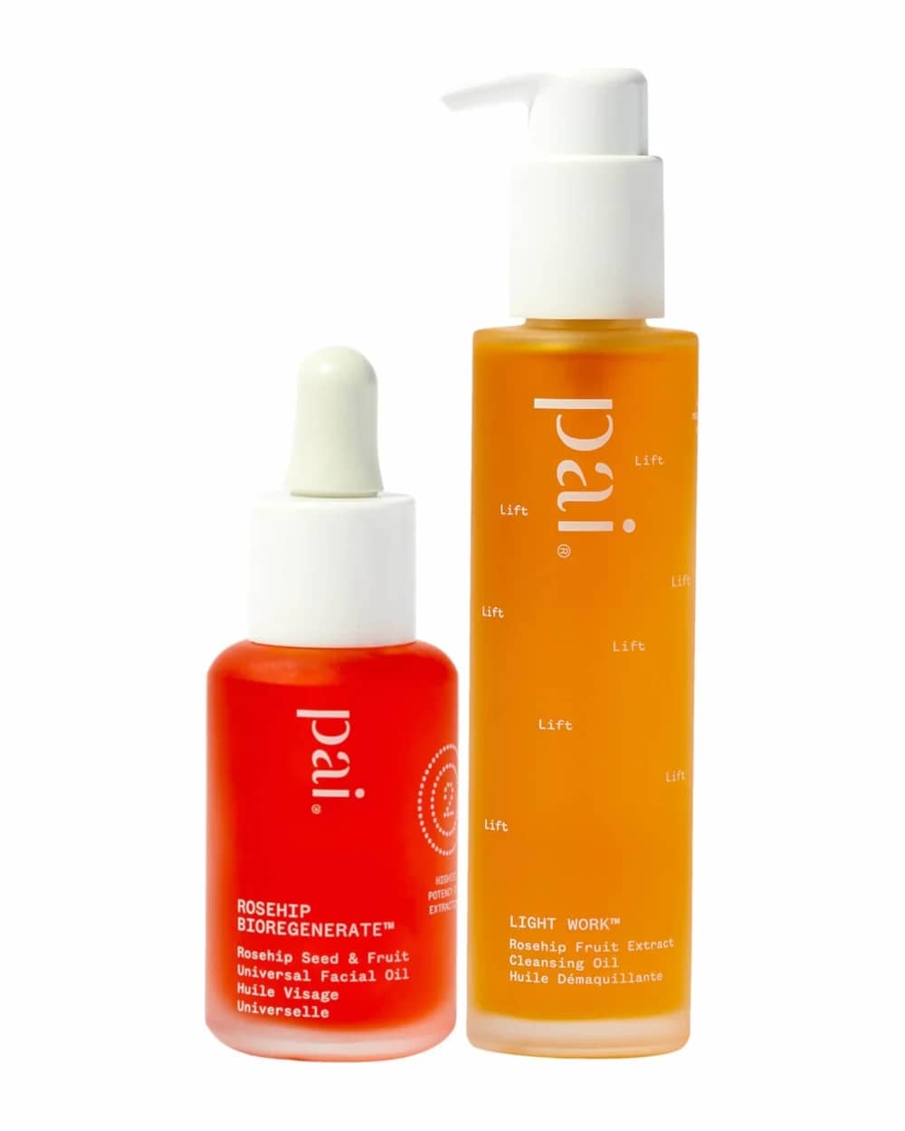 Pai Skincare Rosehip Bioregenerate Oil 30ml and Light Work Rosehip Cleansing Oil 100ml Duo