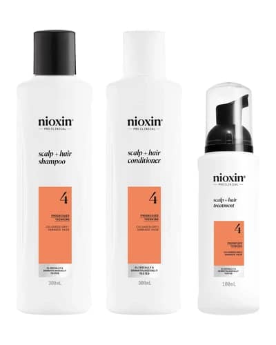 NIOXIN Scalp and Hair Thickening System 4 for Coloured Dry and Damaged Hair with Progressed Thinning Loyalty Kit