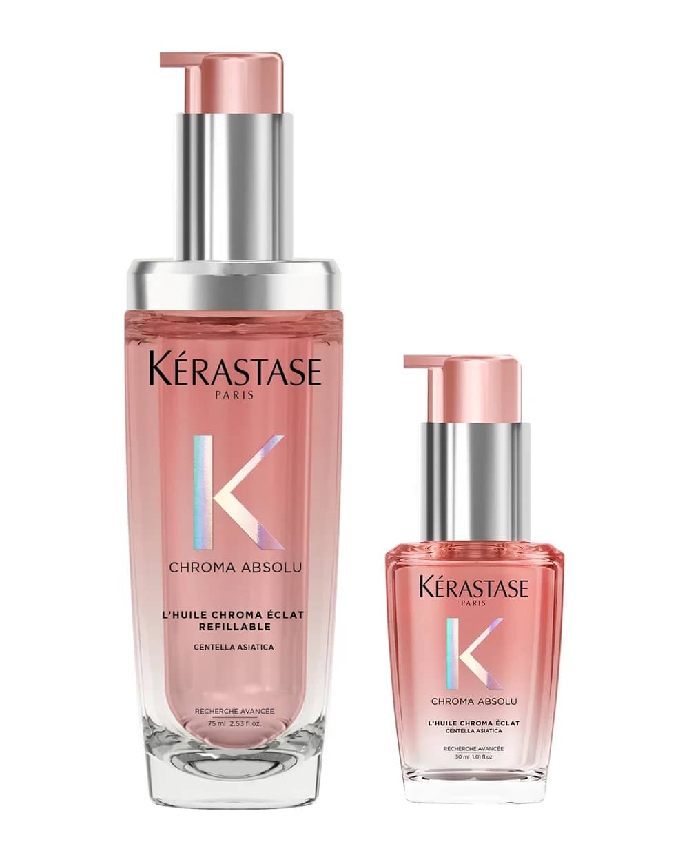 Kérastase Chroma Absolu Refillable Hair Oil 75ml And 30ml Duo For Colour Treated Hair