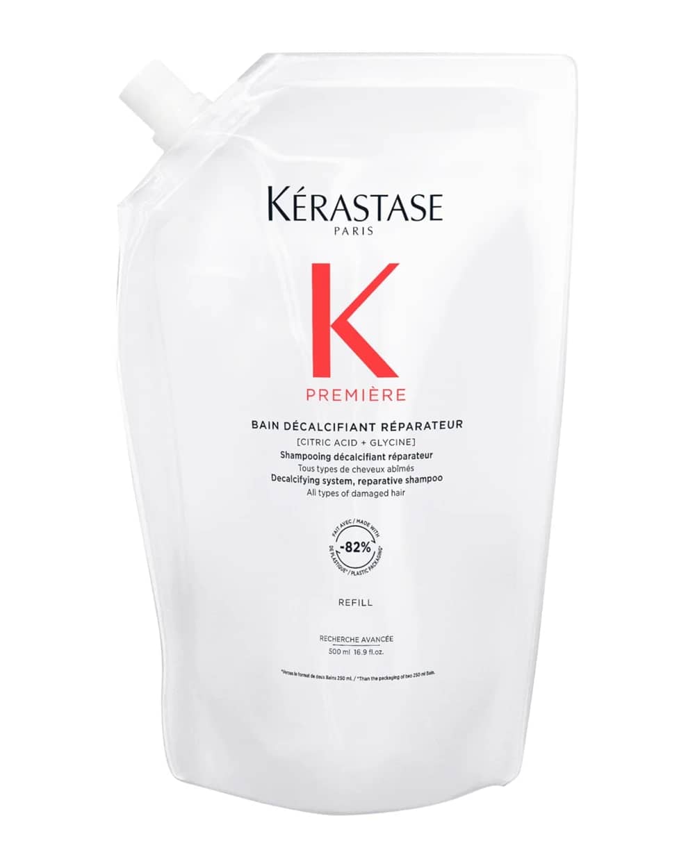 Kérastase Première Shampoo Decalcifying & Repairing Refill Pouch for Damaged Hair with Pure Citric Acid and Glycine 500ml