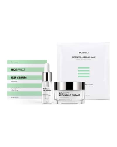 BIOEFFECT Icons Set including EGF Serum, Hydrating Cream 50ml and Imprinting Hydrogel Mask 25g