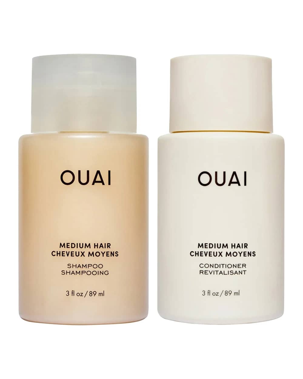 OUAI Medium Shampoo and Conditioner Travel Bundle