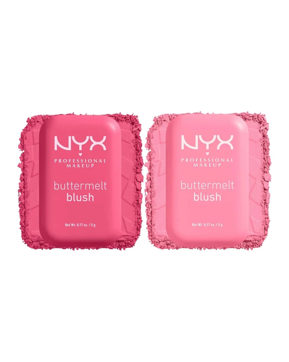 NYX Professional Makeup Buttermelt Powder Blush up to 12H Wear Blush Bundle (Various Shades)