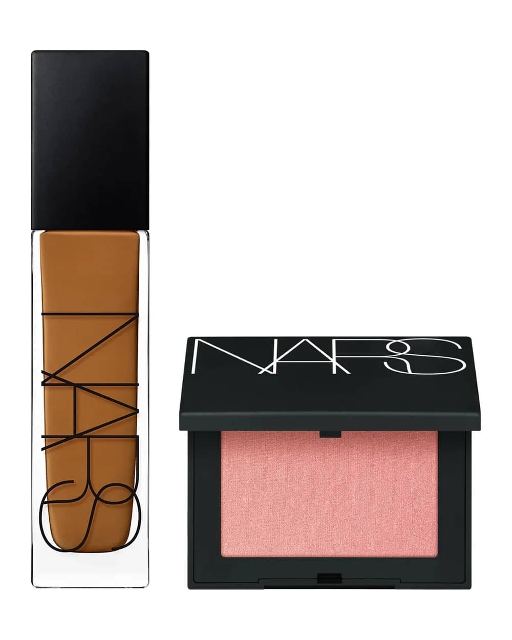 NARS Natural Longwear Foundation 30ml and NARS Blush Orgasm 4.8g Bundle (Various Shades)