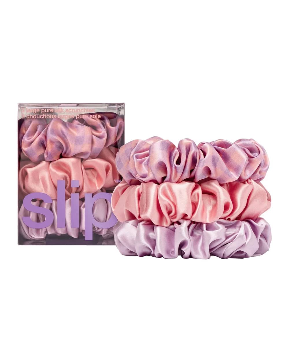 Slip Pure Silk Large Scrunchies - Belleflower