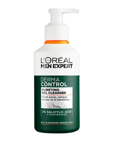 L'Oréal Men Expert Derma Control Purifying Cleansing Gel with 2% Salicylic acid + Niacinamide 260ml