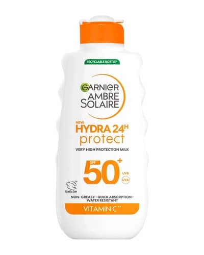 Garnier Ambre Solaire SPF 50+ Hydra 24 Hour Hydrating Sun Cream Lotion With Vitamin C,175ml
