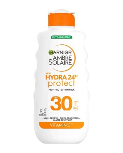 Garnier Ambre Solaire SPF 30 Hydra 24 Hour Protect Hydrating Sun Cream Lotion With Vitamin C, 175ml