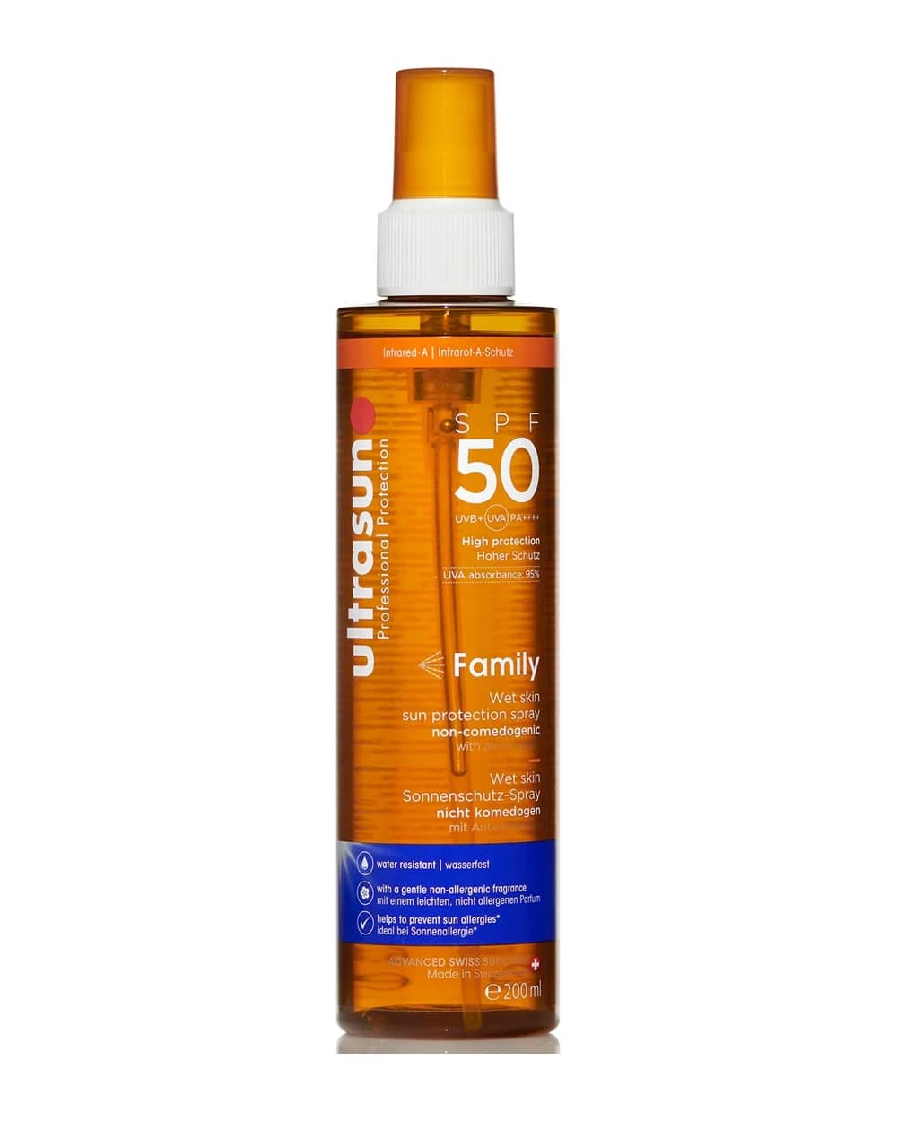 Ultrasun Family Wet Skin Spray SPF50 200ml