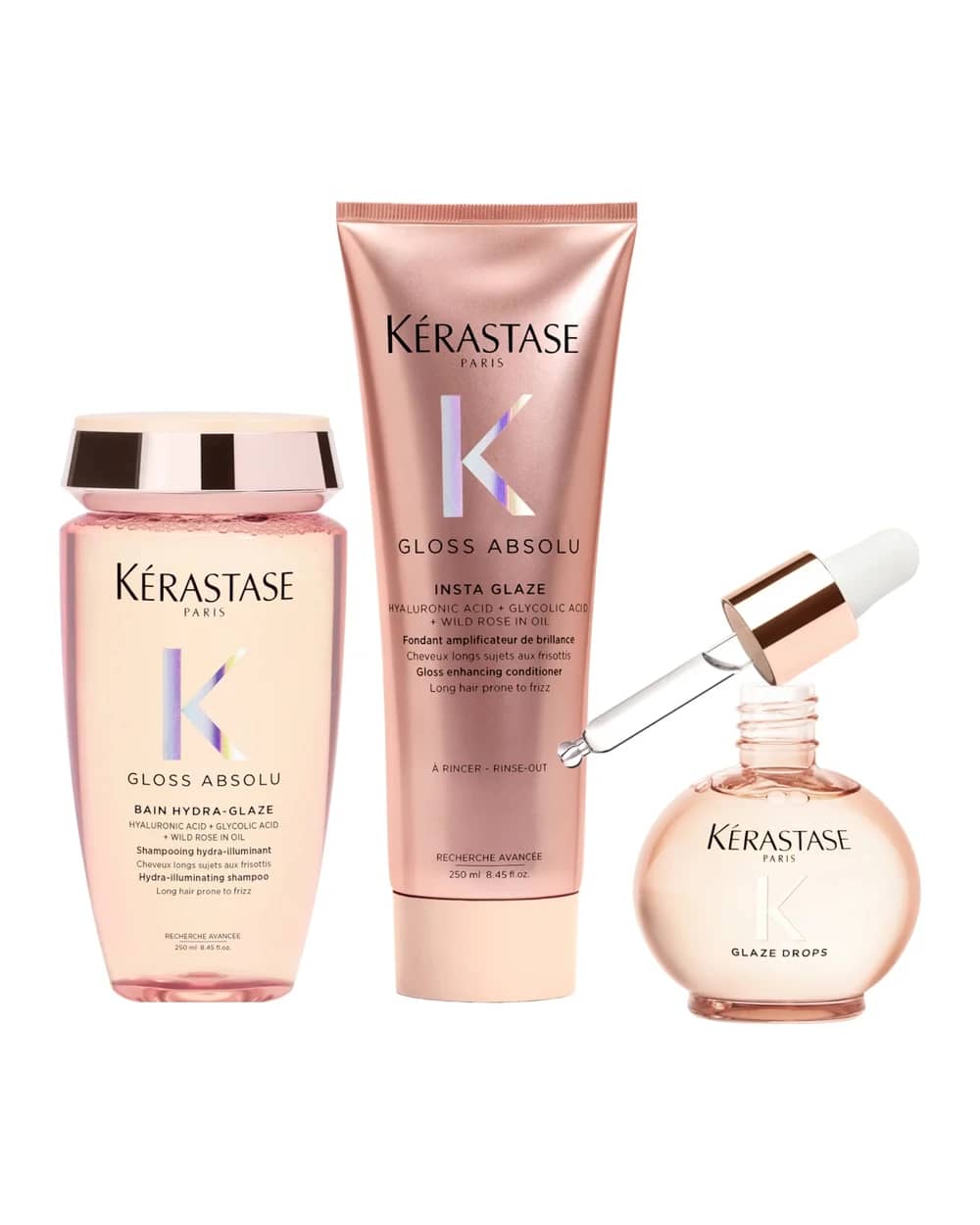 Kérastase Gloss Absolu Shampoo, Conditoner and Oil Bundle