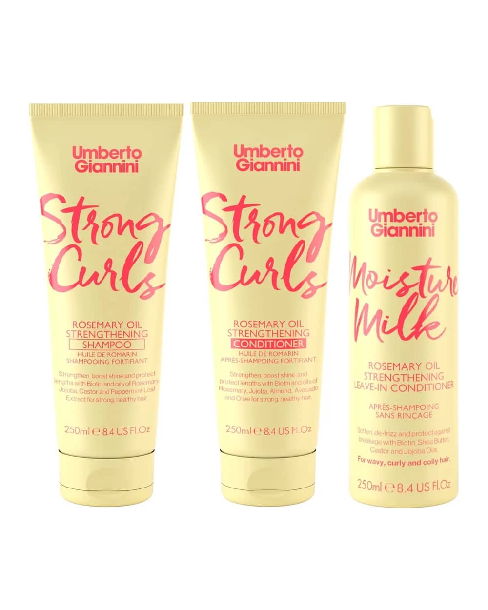Umberto Giannini Strong Curls Strengthen & Hydrate Trio