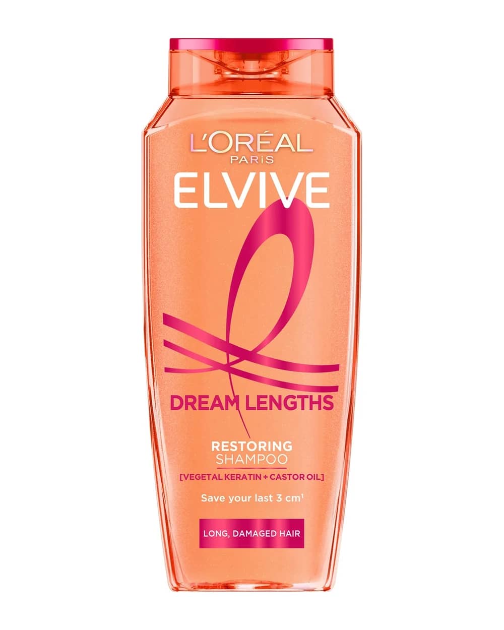 L'Oréal Paris Elvive Dream Lengths Restoring Shampoo with Vegetal Keratin & Castor Oil for Long Hair 500ml
