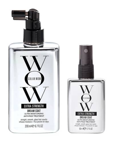 Color Wow Extra Strength Dream Coat Ultra Moisturizing Anti Frizz Treatment Home and Away Duo