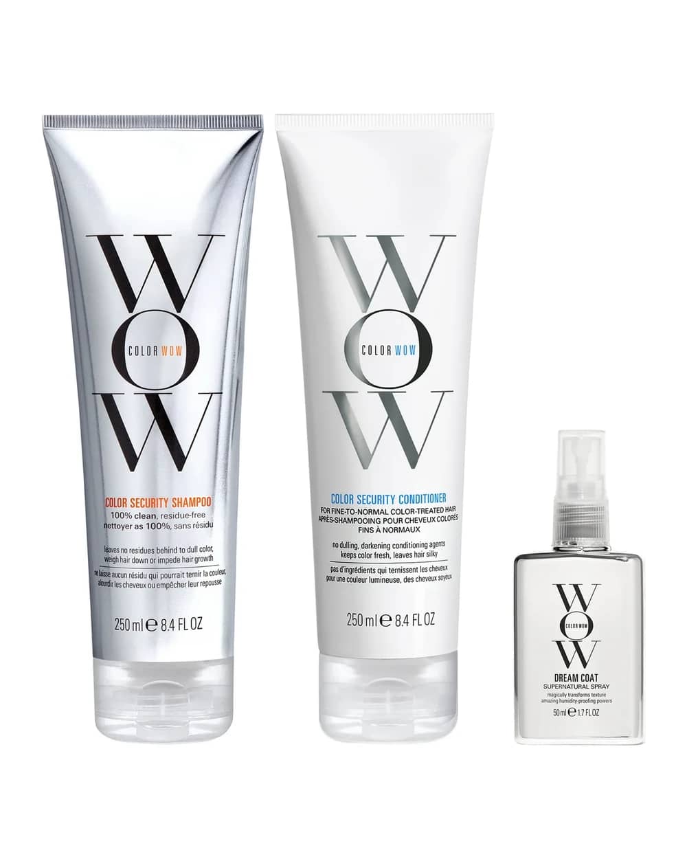 Color Wow Dream Clean Fine to Normal and Travel Dream Coat Supernatural Spray Trio