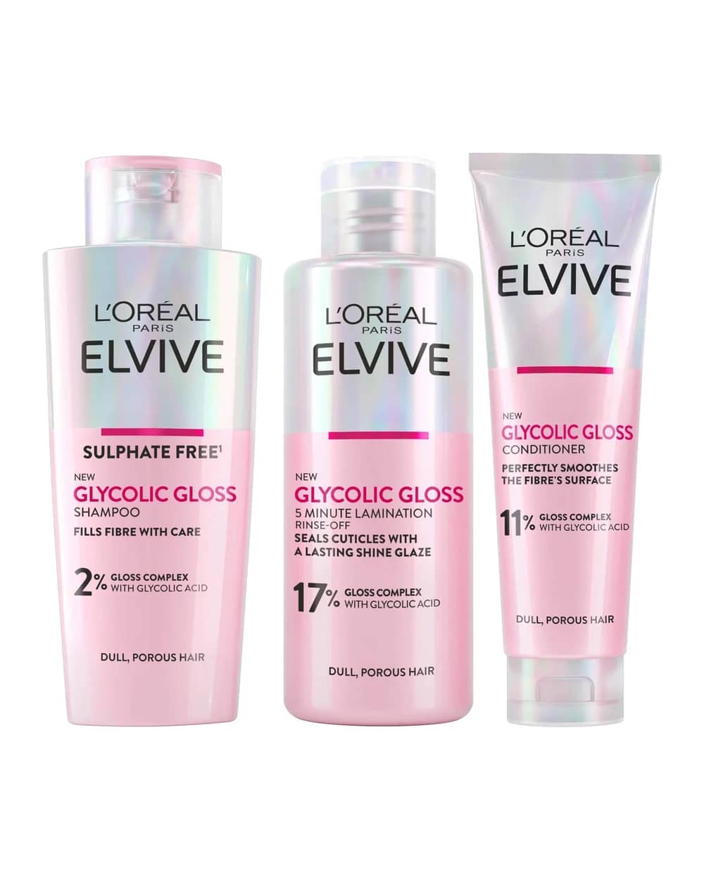 L'Oréal Paris Elvive Glycolic Gloss 3 Step Routine