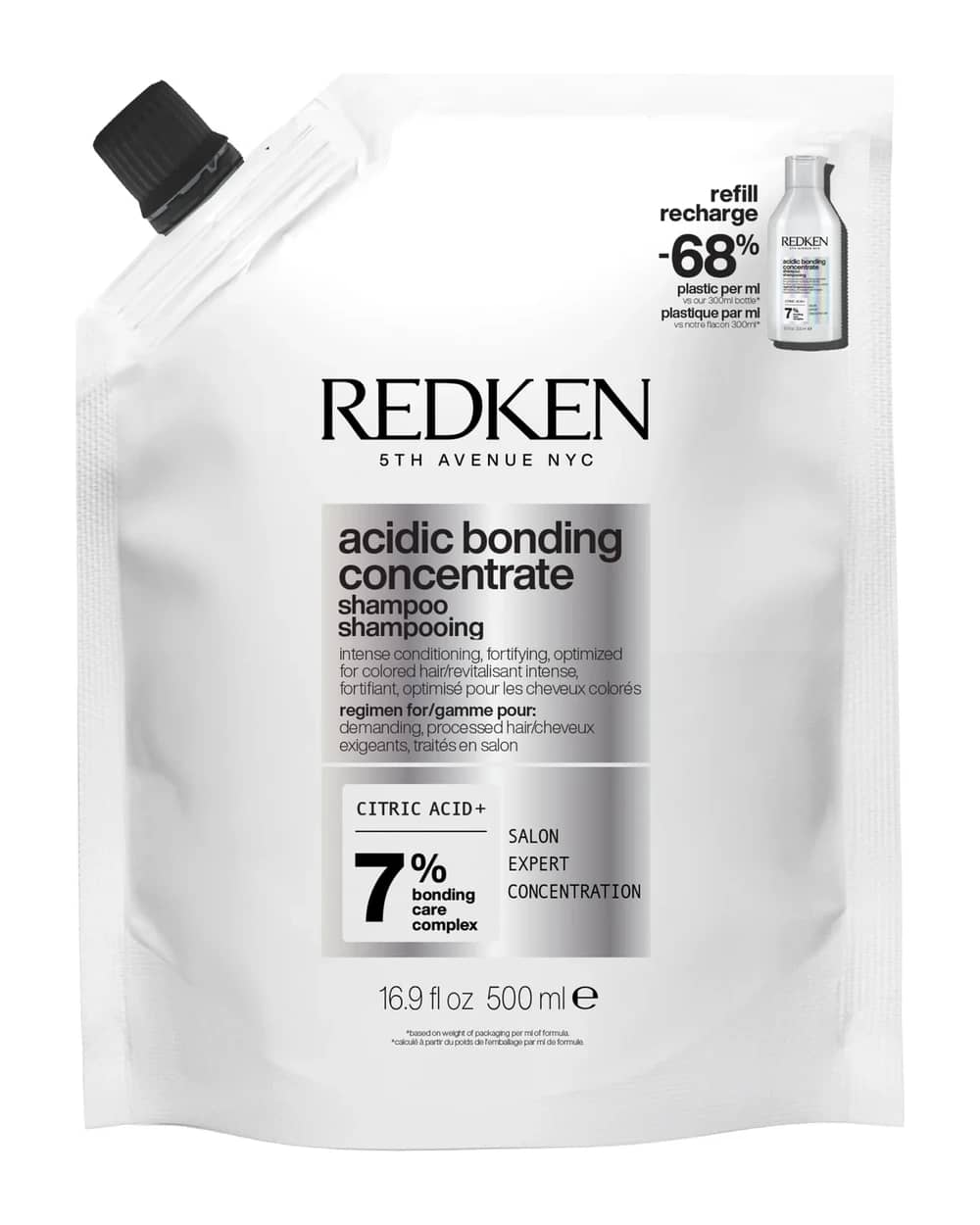 Redken Acidic Bonding Concentrate Shampoo Refill Pouch 500ml