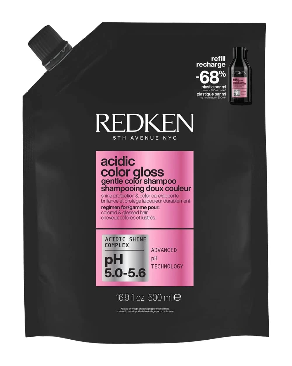 Redken Acidic Color Gloss Shampoo Refill Pouch 500ml