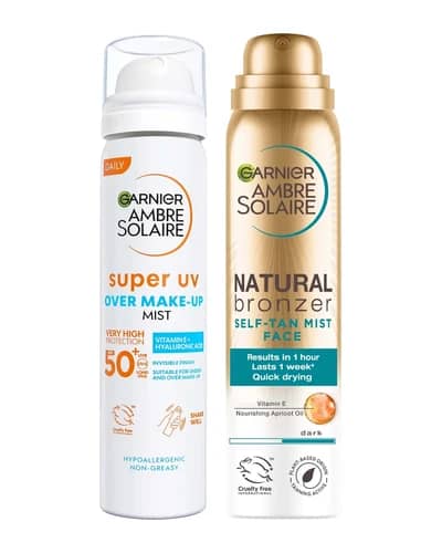 Garnier Ambre Solaire Face SPF50+ Mist and Self Tan Mist 75ml