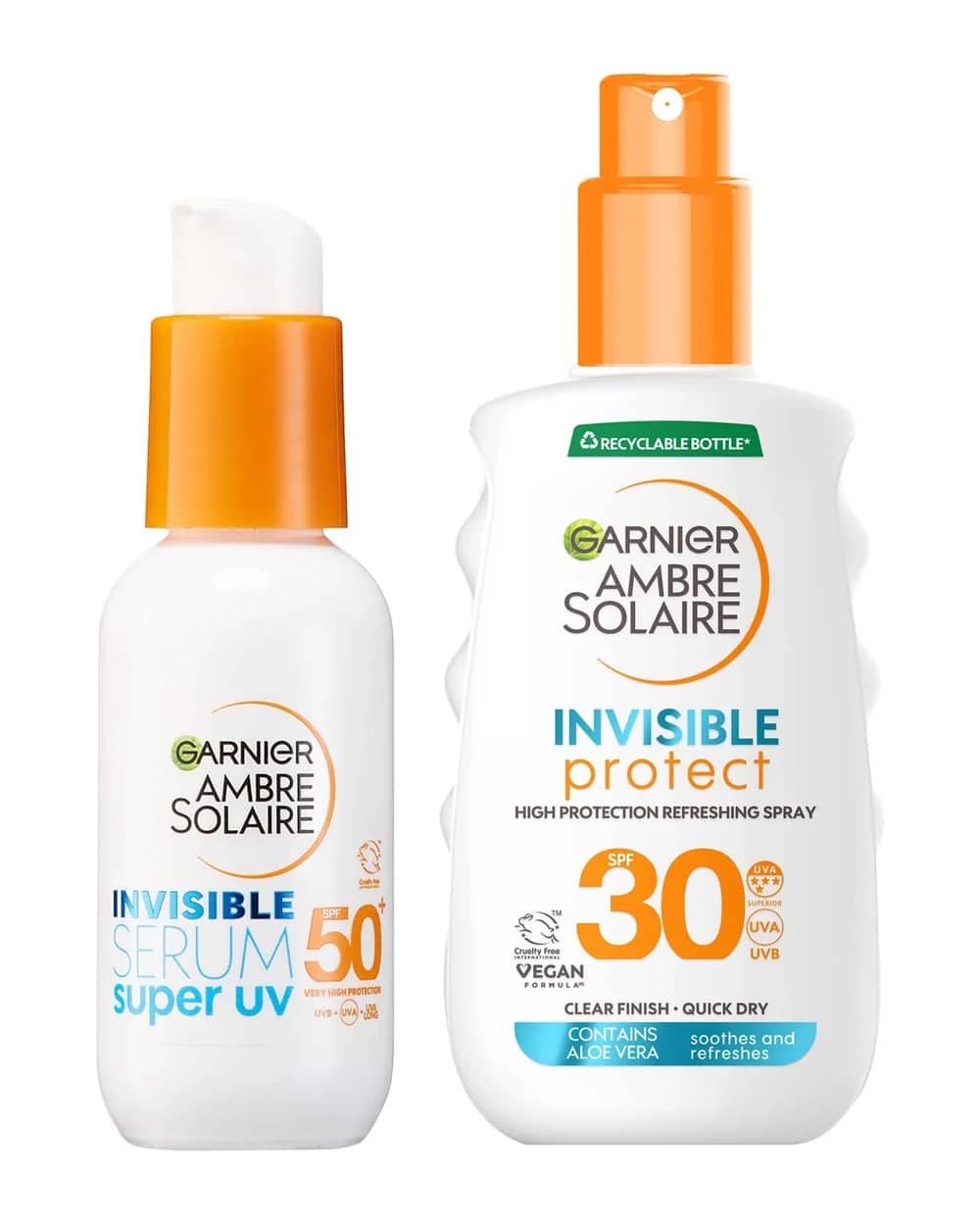 Garnier Ambre Solaire Invisible Sun Protection SPF Face & Body Bundle