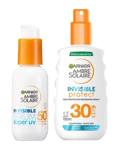 Garnier Ambre Solaire Invisible Sun Protection SPF Face & Body Bundle
