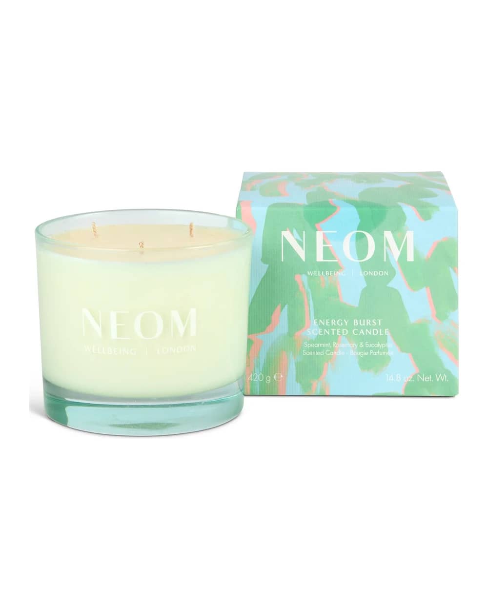 NEOM Wellbeing Energy Burst 3 Wick Candle 420g