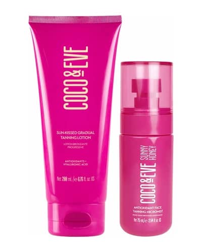 Coco & Eve Face Tanning Micromist and Sun-Kissed Gradual Tanning Lotion Bundle