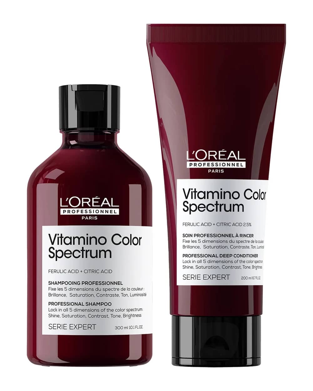 L'Oréal Professionnel Vitamino Color Spectrum Shampoo 300ml and Conditioner 200ml for Coloured Hair Duo