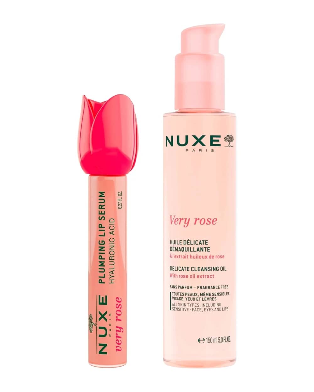 NUXE Very Rose Lipcare & Cleansing Oil Bundle