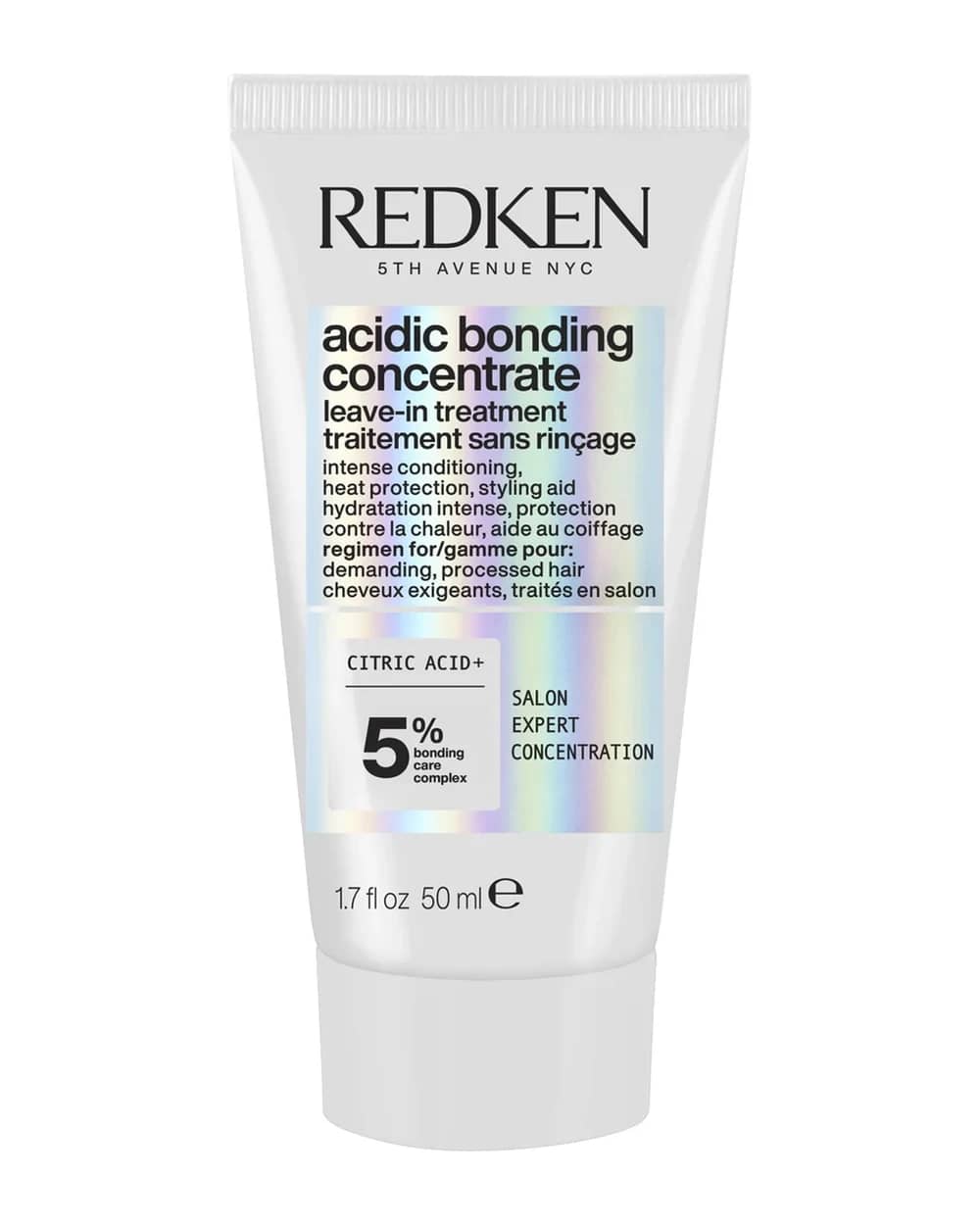 Redken Acidic Bonding Concentrate Leave In Treatment, Bond Repair for Damaged Hair with Heat Protection 50ml