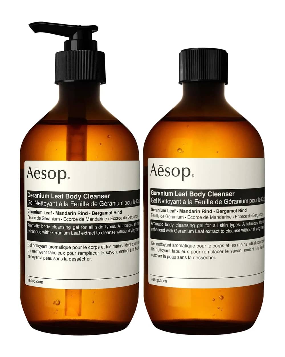 Geranium Leaf Body Cleanser & Refill Duo