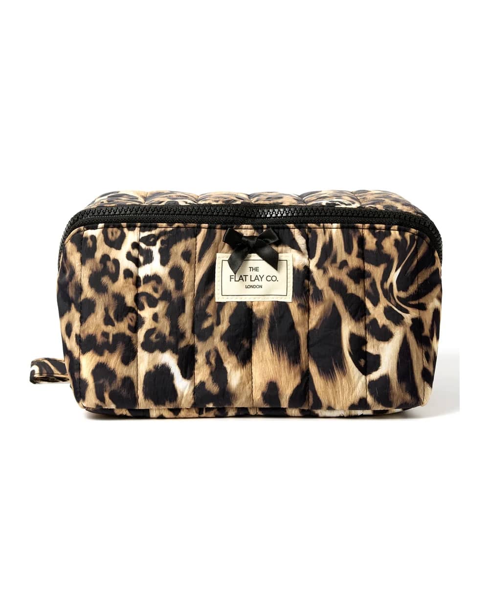 The Flat Lay Co. Marshmallow Flat Lay Makeup Box Bag - Warped Leopard