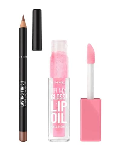 Rimmel Oh My Gloss! Lip Oil & Lasting Finish Lip Bundle (Various Shades)