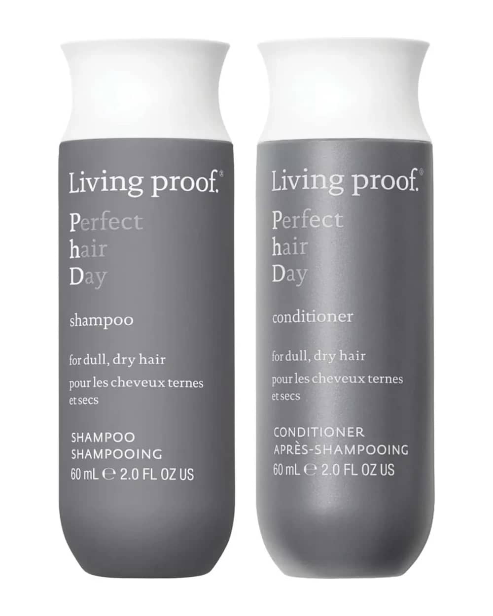 Living Proof Perfect hair Day Shampoo and Conditioner Travel Size Bundle for Hydration, Softness and Shine