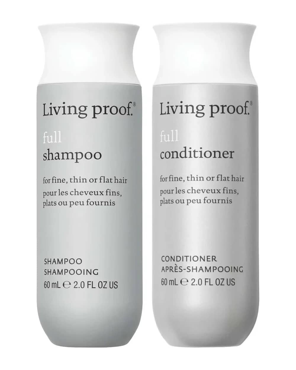 Living Proof Full Shampoo and Conditioner Travel Size Bundle for Volume, Bounce and Shine