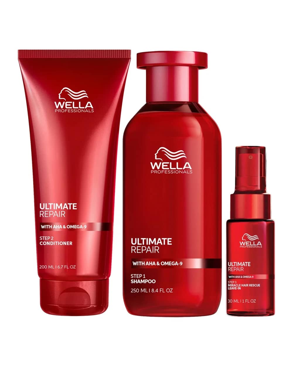 Wella Professionals Ultimate Repair Miracle Hair Rescue Spray 30ml, Shampoo 250ml and Conditioner 200ml