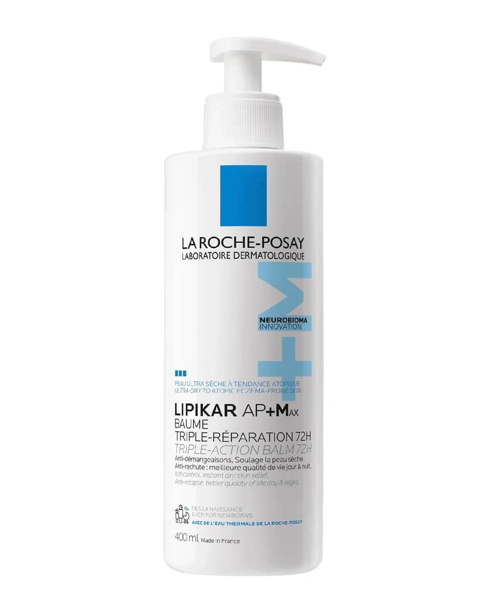 La Roche-Posay LIPIKAR AP+Max Triple-Action Balm for Ultra-Dry to Atopic Eczema-Prone Skin 400ml
