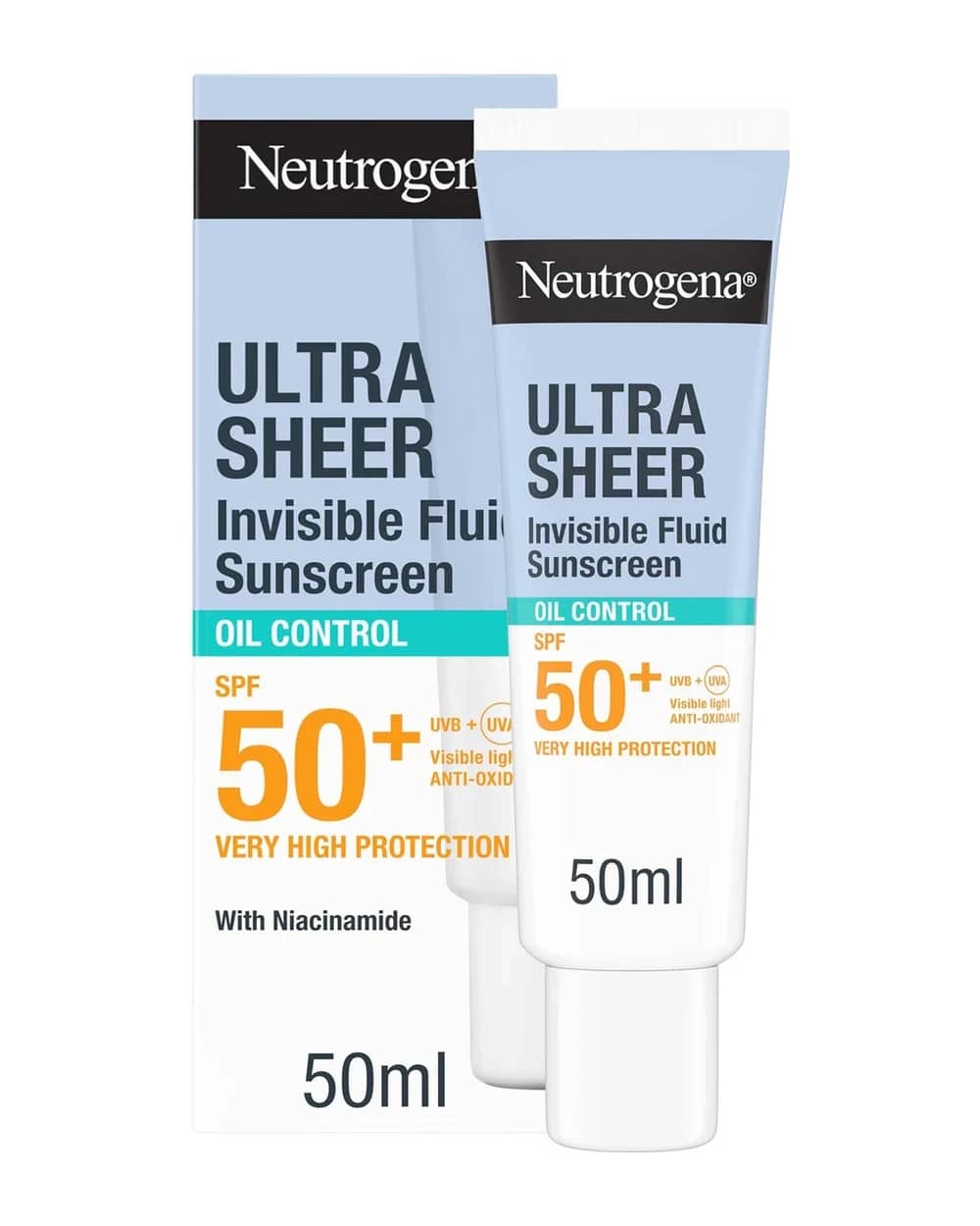 Neutrogena Ultra Sheer Invisible Fluid Sunscreen Oil Control SPF50+