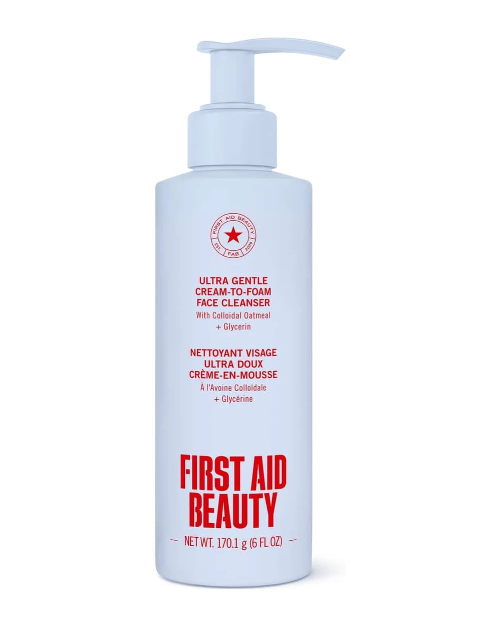 First Aid Beauty Ultra Gentle Cream-to-Foam Cleanser (6oz)