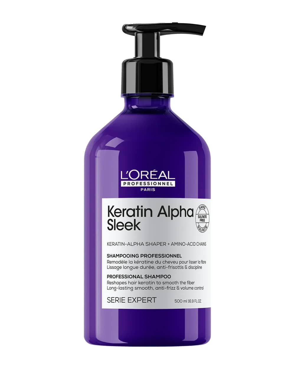 L'Oréal Professionnel Keratin Alpha Sleek Shampoo Anti Frizz & Smoothing 500ml
