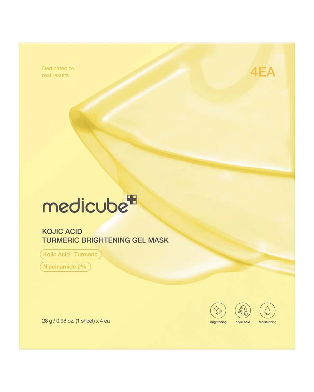Medicube Kojic Acid Turmeric Brightening Gel Mask(28g*4Pcs)