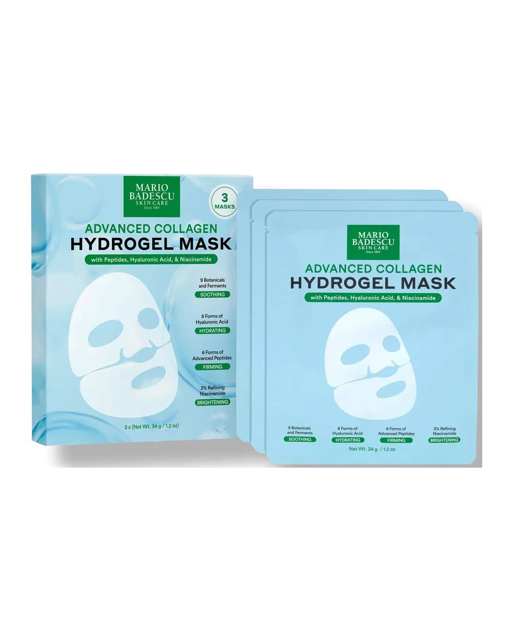 Mario Badescu Advanced Collagen Hydrogel Sheet Mask (Pack of 3)
