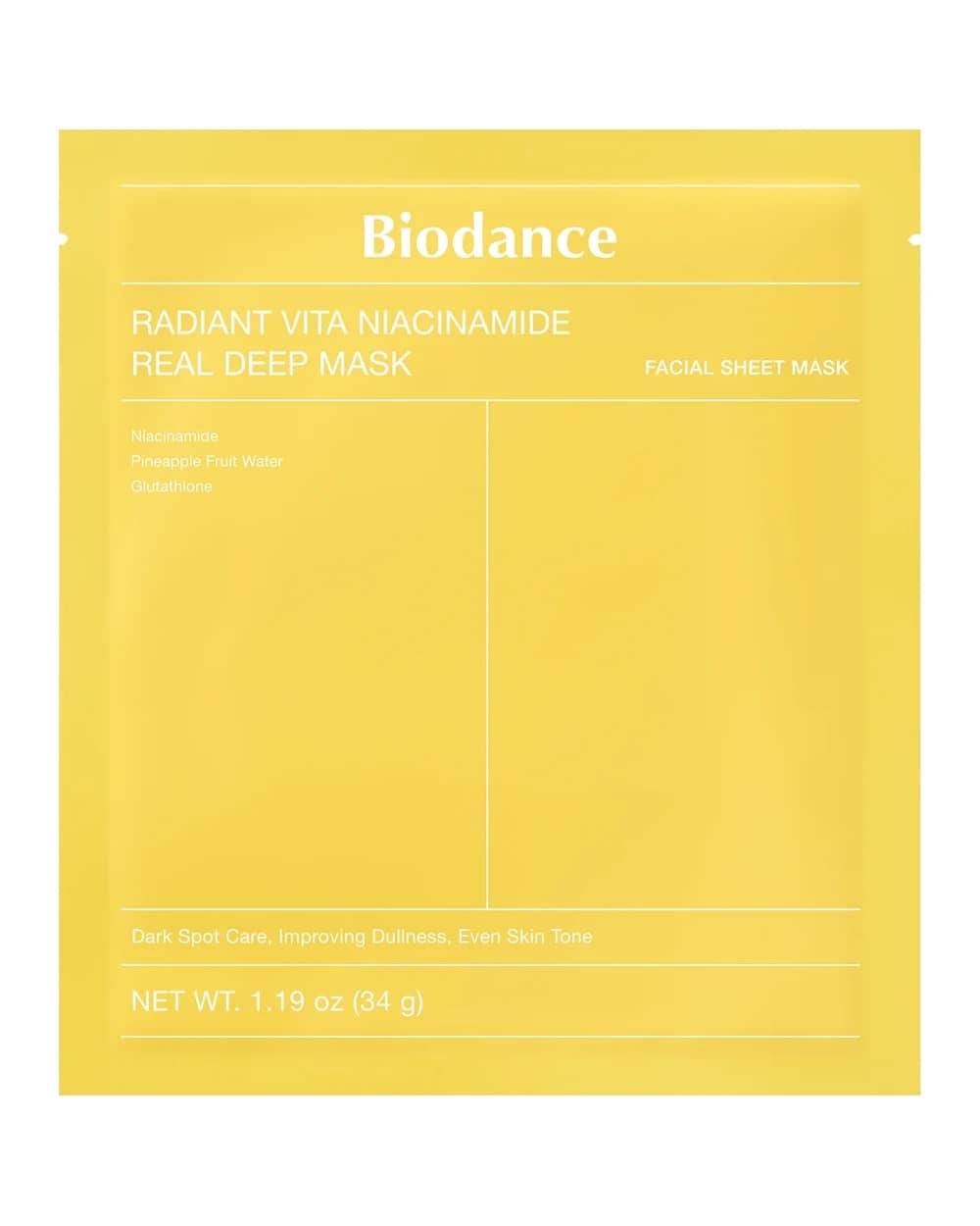 Biodance Radiant Vita Niacinamide Real Deep Mask (4 Pack)