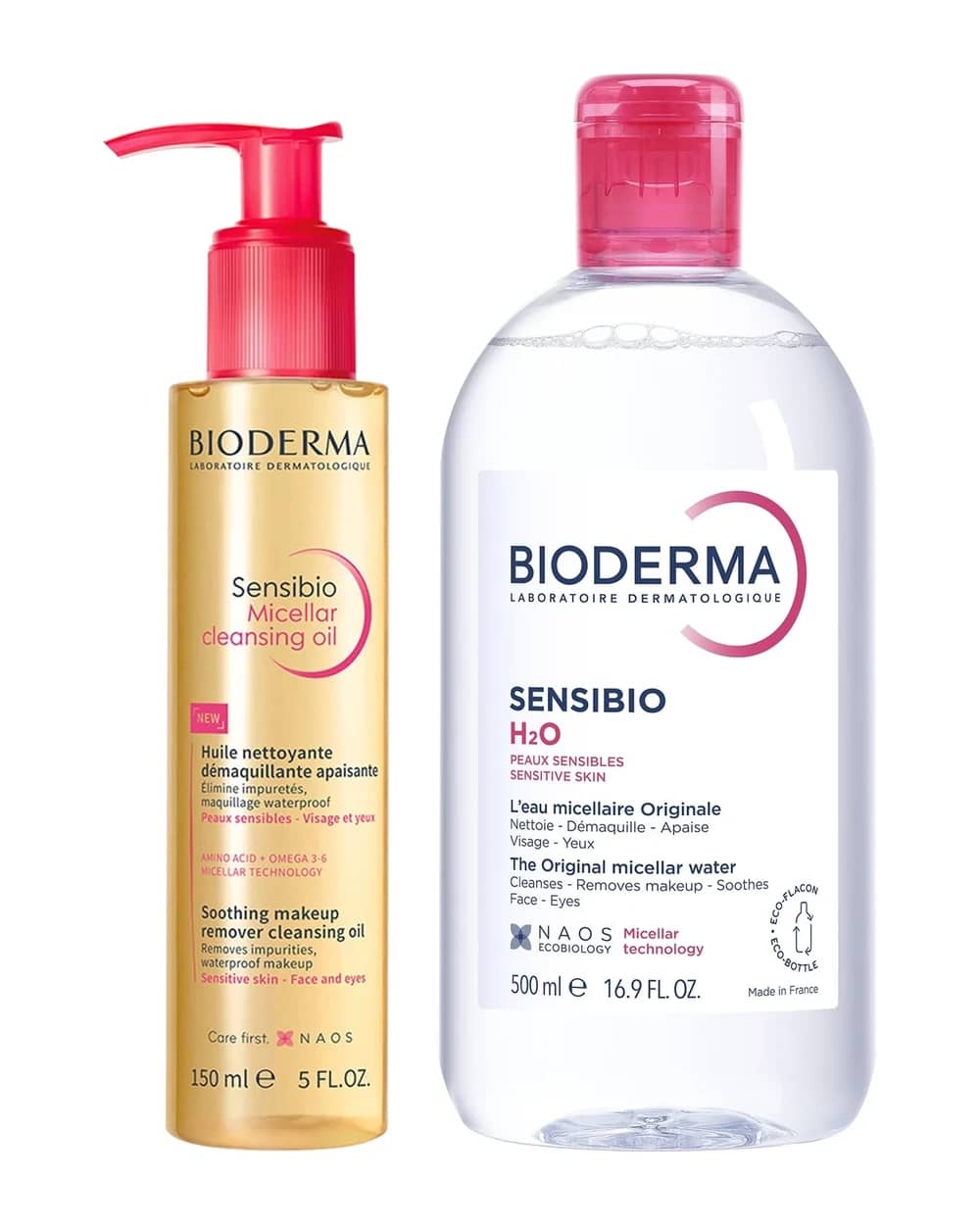 Bioderma Sensibio Soothing & Nourishing Double Cleansing Routine for Sensitive Skin