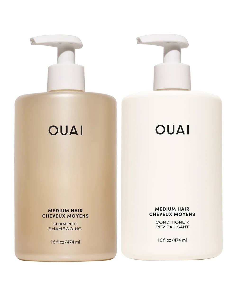 OUAI Medium Shampoo and Conditioner Jumbo Set